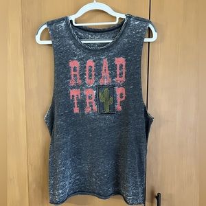 I.O.C. By Icons muscle tank tee ROAD TRIP cactus large